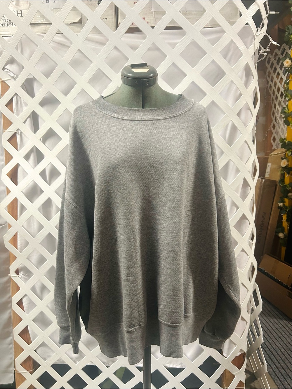 USA Olympic Gray Crewneck Sweatshirt XXL Oversized Fleece Pullover Unisex